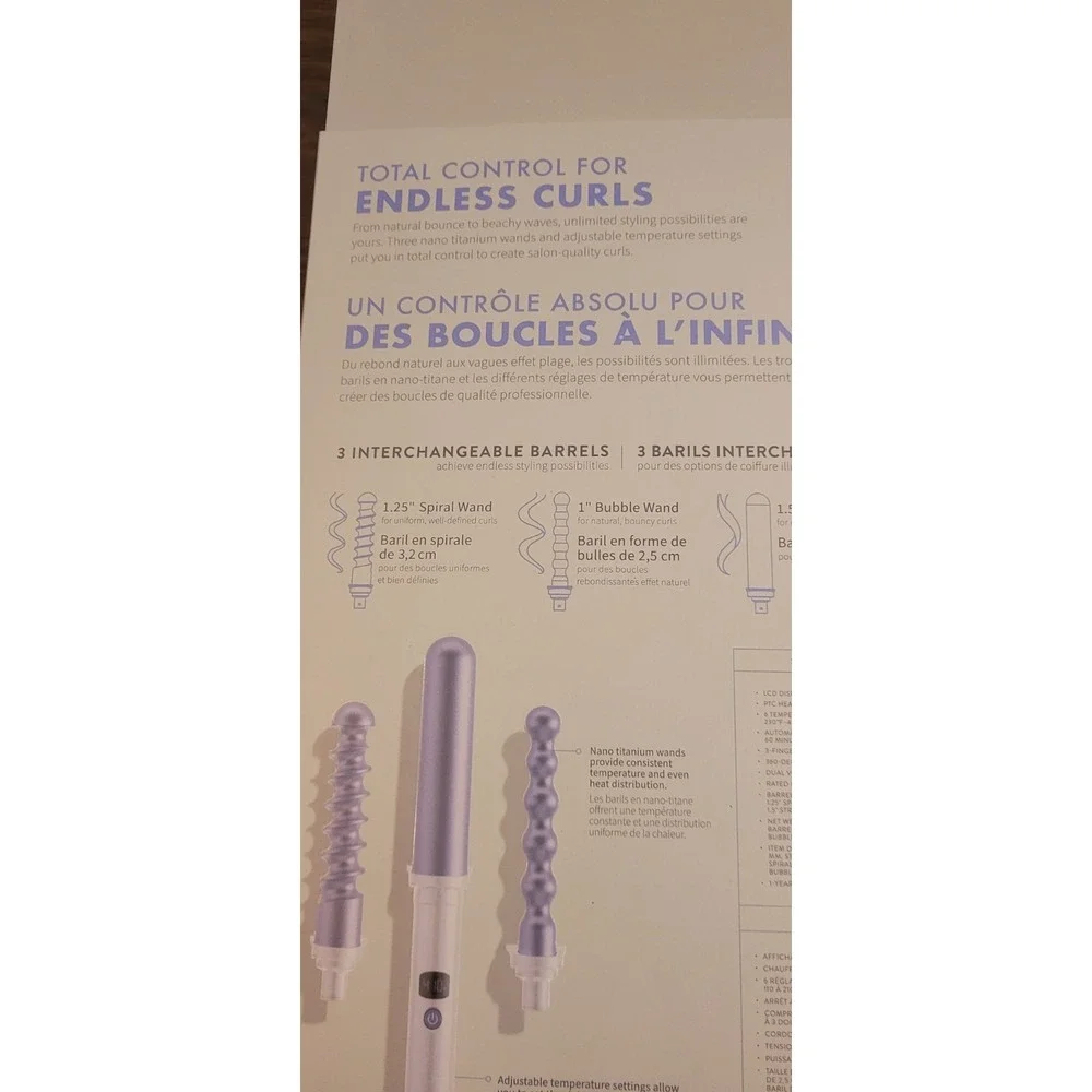 *NEW*Monat Endless Curls Hair Styling Hot Tool Set With Interchangeable Barrels